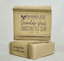 Organic Chocolate Mint Shea Butter Soap(Vegan)(Cruelty-Free) 4.5oz - £7.59 GBP