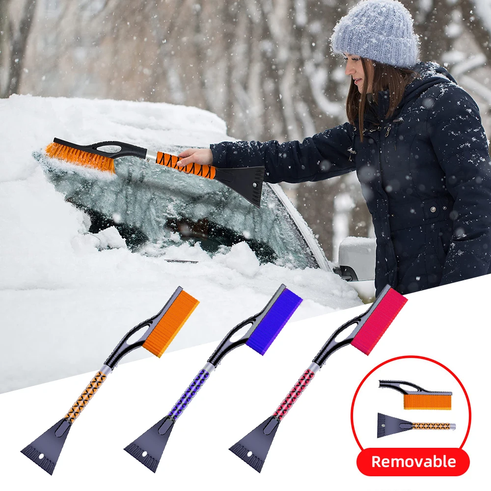 Detachable Car Snow Shovel Winter Ice Scraper Sweeping Brush Window Windshield - £11.97 GBP