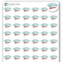 54 Fun Vinyl Stickers (1/2”) Dentist  Appointment Planner  - $8.58