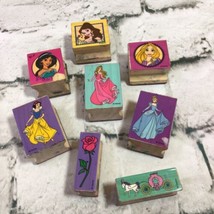 Disney Princess Rubber Stamp lot of 8 Kids Crafts Flaws as is  - £12.55 GBP