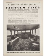 1945 Print Ad Huckins Fairform Flyer Yacht Interior Jacksonville,Florida - £16.15 GBP