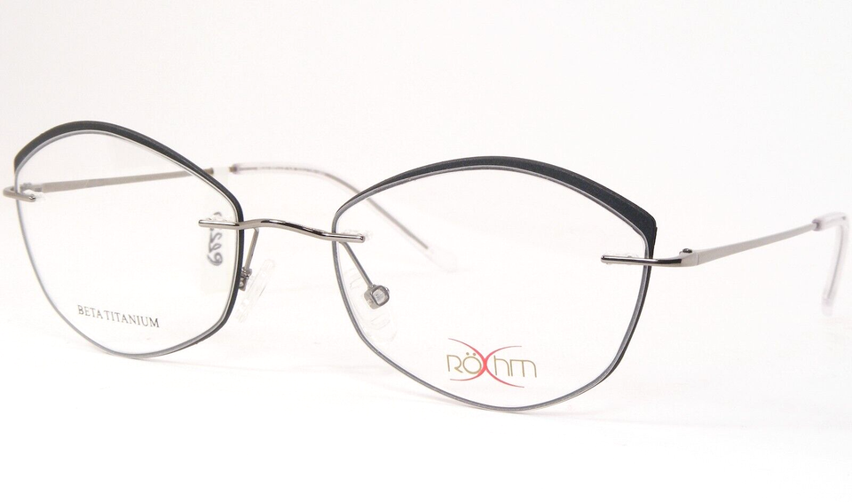 Röhm Xchange BELLE Matt Black UNIQUE RARE EYEGLASSES GLASSESE ROHM 53-18... - $106.88