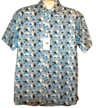 Bertigo Blue White Floral Cotton Stylish Men&#39;s Shirt Size XL 5 - £58.73 GBP