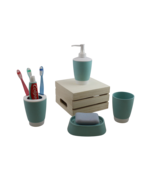 Bathroom Accessories Set 4 Piece Soap Dispenser Soap Dish Tumble Toothpa... - $256.28 MXN