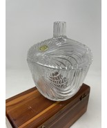 Vintage Villeroy &amp; Boch Crystal Lidded Candy Dish Jar West Germany 7&quot; - $56.99