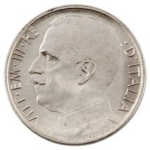 1920 ITALY-R 50 CENTESIMI PIECE PLAIN EDGE - $87.23