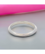 Tiffany & Co Estate Wedding Band Platinum 2 mm Thick TIF744 - $485.10