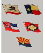 5 State Flags Lapel Pins Tie Tack CA AZ MS AR TX Collection New 1 Inch L... - $12.17 CAD