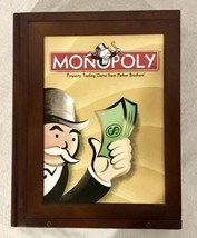 Monopoly Wood Box Bookshelf Edition. Good Used Condition Complete - £23.67 GBP