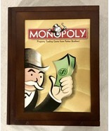 Monopoly Wood Box Bookshelf Edition. Good Used Condition Complete - £23.38 GBP