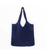 Casual Hand Crocheted Tote Bag, Summer Beach Net Bag, Picnic Bag, Shoppi... - $54.88 CAD