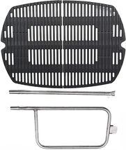 Cast Iron Grill Grate and Burner For Weber Q300 Q320 Q3000 Q3200 5706000... - £90.01 GBP