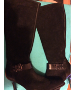 FRANCO SARTA BLACK KNEE HIGH BOOTS - WOMENS SIZE 8.5 M - POINTED TOE - F... - $1,033.78 MXN