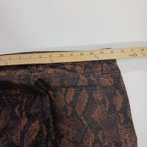 PAIGE W6510 Women's Hoxton Ultra Skinny Coated Brown Snake Print Jeans Size 30 image 6
