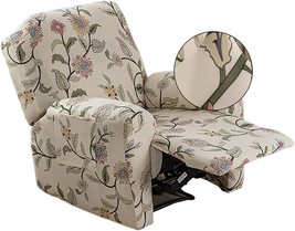 Crfatop Printed Recliner Cover With Pockets Single Reclining Slipcover, 28 - $42.95