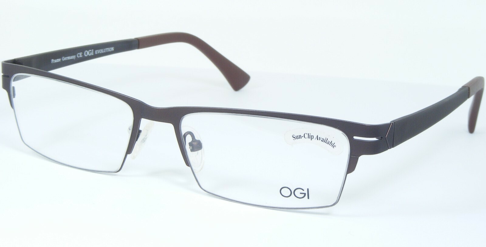 OGI Evolution 4009 1201 Mat Marron Lunettes Métal Cadre 54-18-145mm - $96.13