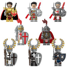8pcs Crusader Knights Minifigures Lionheart Teutonic Knights Templar Hospitaller - £15.70 GBP
