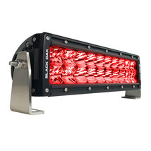 Black Oak 10&quot; Red LED Predator Hunting Light Bar - Combo Optics - Black Housing  - £297.65 GBP