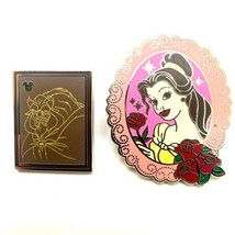 Beauty And The Best Pin Lot Of 2 Disney Trading Chalk Sketch wDw Princes... - £10.97 GBP