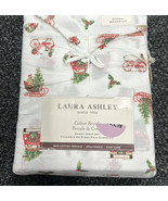 Laura Ashley Queen Sheet Set Holiday Vehicles Evergreen Cottage Farmhous... - £82.13 GBP