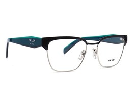 New Prada Pr 65YV GAQ1O1 Black Silver Authentic Eyeglasses Frame Rx 53-18 - £184.67 GBP