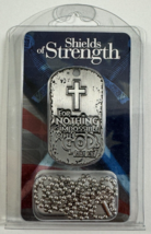 Luke 1:37-Antique Finish Dog Tag Necklace Shields of Strength - $11.87