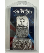 Luke 1:37-Antique Finish Dog Tag Necklace Shields of Strength - £9.45 GBP