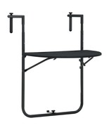 Hanging Balcony Table Black 23.6&quot;x25.2&quot;x32.9&quot; Plastic Rattan Look - $168.92 CAD