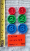 LOT 6 Replacement Coins compatible Melissa &amp; Doug Spin Sort Swipe Cash R... - £7.59 GBP