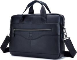 Bullcaptain Shoulder Messenger Men Leather Laptop Bag Briefcase Business Handbag - £39.33 GBP