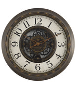 Round Industrial Wall Clock Decorative Arabic Numeral Rustic Bronze Livi... - £29.15 GBP