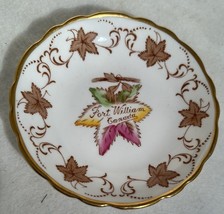 Fort William Canada Royal Chelsea Eng. Bone China 4&quot; Plate Dish Bowl Gold Leaf - £7.90 GBP
