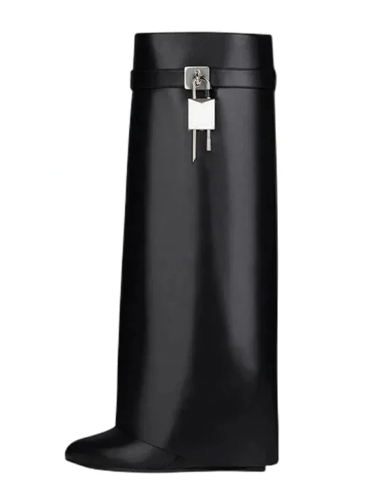 Primary image for Women's Autumn and Winter New Over Knee Long Boots Shark Lock Long Thick Bottom 