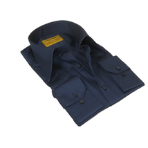 Men's CIERO MONTERO Turkey Cotton Shirt Long Point Callor Stn-073Sk Navy image 6