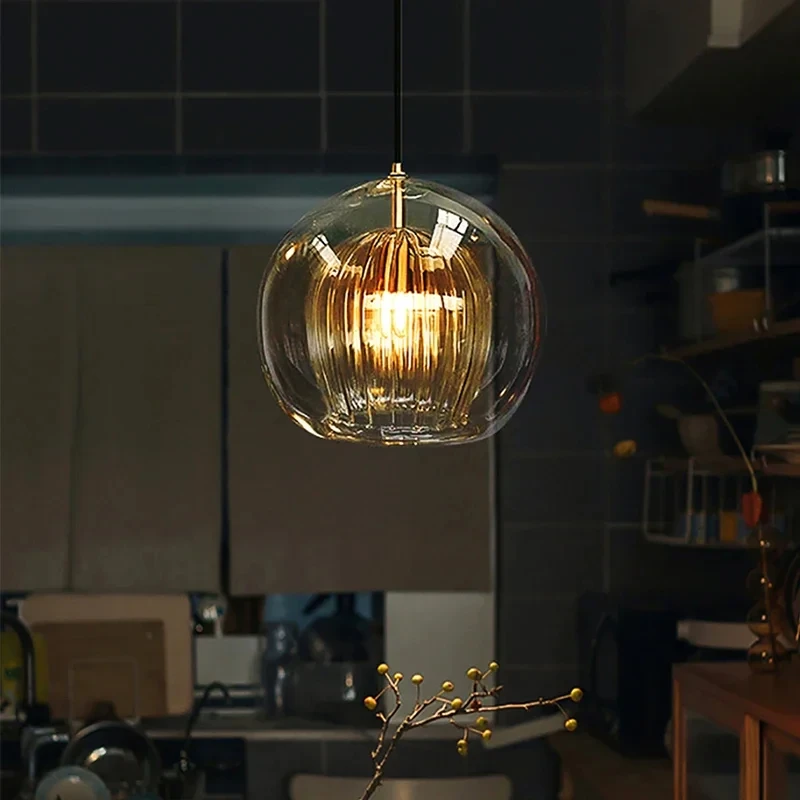 Modern Glass Pendant lamp Nordic Suspension Chandeliers for Living Dinin... - $63.04+