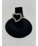 NEW  Sterling Silver Large Heart Ring 925 Size 5.5 5.1 grams KG - $27.12 CAD