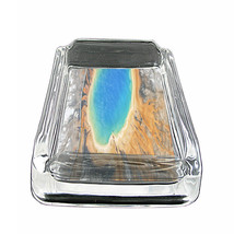 Yellowstone National Park D1 Glass Square Ashtray 4&quot; x 3&quot; Smoking Cigarette Bar - £39.52 GBP