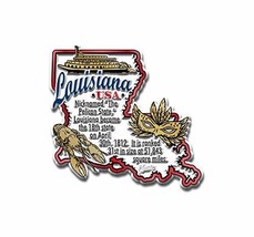 Louisiana Information State Magnet by Classic Magnets, 2.8&quot; x 2.7&quot;, Collectible  - £3.66 GBP