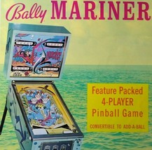 Mariner Pinball Flyer Bally Original 1971 Game Artwork Deep Sea Diving Retro Mod - £30.67 GBP