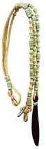 Horse Braided Natural Rawhide Leather Rommel Romel Romal Reins Tack 805L... - $52.46
