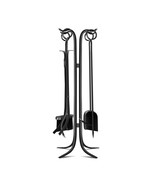 5 Pcs Fireplace Tools Sets 32&quot; Heavy Duty Wrought Iron Fire Place Toolse... - £73.91 GBP