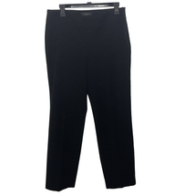 Talbots Heritage Pants Women 10p Mid Rise 30x27 Black Straight Side Zip - $20.71