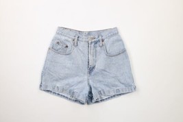 Vintage 90s Streetwear Womens 5 Distressed Cuffed Denim Jean Shorts Jort... - £31.57 GBP