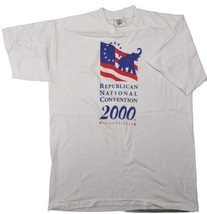 Y2K 2000 Republican National Convention Philadelphia Single Stitch T Shirt L VTG - £17.56 GBP