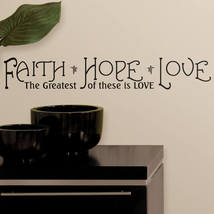 &quot;Faith, Hope, Love&quot; Quote Wall Decal - $19.99