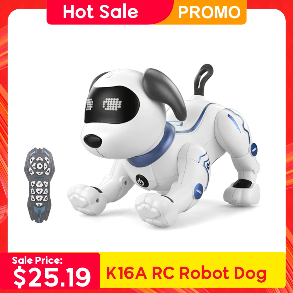 LE NENG TOYS K16A Electronic Animal Pets RC Robot Dog Voice Remote Control Toys - £32.82 GBP+