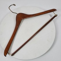 Vintage Wood Coat Suit Hanger Luxury 17x9 Inch Wishbone Grand Rapids Michigan - £12.57 GBP