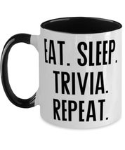 Cheap Trivia Two Tone 11oz Mug, Eat. Sleep. Trivia. Repeat, Present For ... - £15.78 GBP