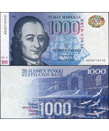 Finland. Banknote 1000 markkaa. 1986 (1991). Unc. Paper. ... - $900.05