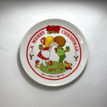 Joan Walsh Anglund 1977 &#39;A Merry Christmas&#39; Collector Plate Wall Hanging Ceramic - £9.48 GBP